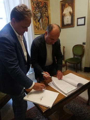 firma della convenzione fra Irsap e Comune di Catania